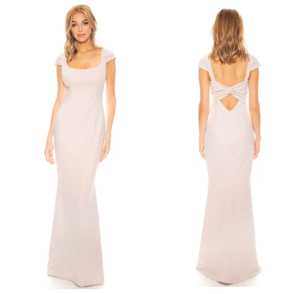 NEW KATIE MAY Georgia Ballet Pink Twist Back Gown - Picture 1 of 7